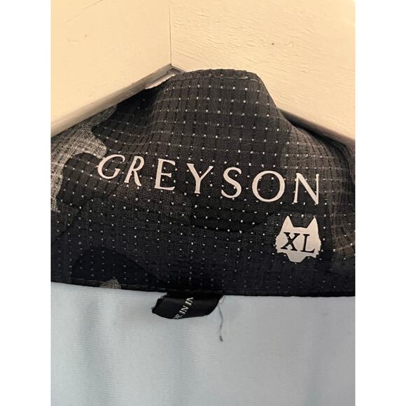 Greyson Tate Mockneck 1/4 Zip Pine Tree Performance Shirt Wolf Blue Mens Size XL - Picture 7 of 10